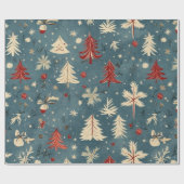 Kadopapier kerst blauw geschenkpapier (Flach)