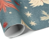 Kadopapier kerst blauw geschenkpapier (Rolleneckpunkt)