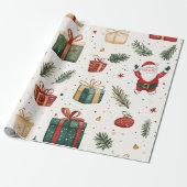 Kadopapier kerst santa geschenkpapier (Ungerollt)