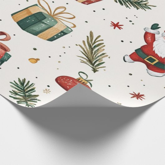 Kadopapier kerst santa geschenkpapier (Ecke)