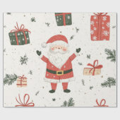 Kadopapier kerst santa geschenkpapier (Flach)