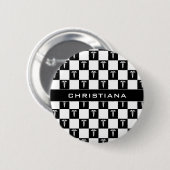 Kadukus-Symbol in Schwarz und Weiß Button (Vorne & Hinten)