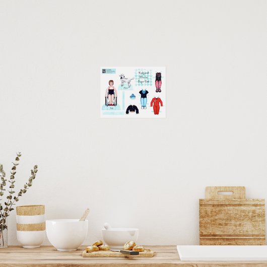 Kady and Maxine Paper Doll Set - Play oder Display Poster (Küche)