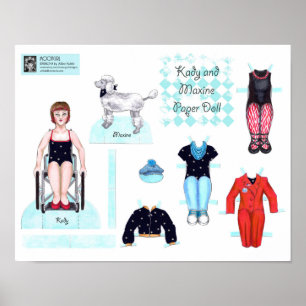 Kady and Maxine Paper Doll Set - Play oder Display Poster