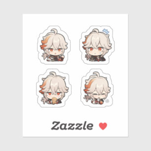 Kaedehara Kazuha Genshin Impact 4er Set Sticker Si