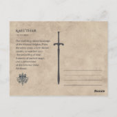 Kael’Thar Void King - Gothic Dark Fantasy Postkart Postkarte (Rückseite)