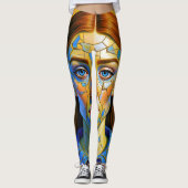 „Kaela“ - Muster einer Vergangenheit Leggings (Vorderseite)