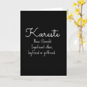 Kaereste Danish Wording Karte (Gelbe Blume)