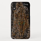 Käetahs-Wildkatze im Waldholzeffekt Case-Mate iPhone Hülle (Rückseite)