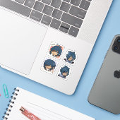 Kaeya Genshin Impact 4er Stickerbogen Aufkleber (Laptop mit iPhone)