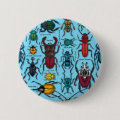 Käfer auf blau button (Vorderseite)