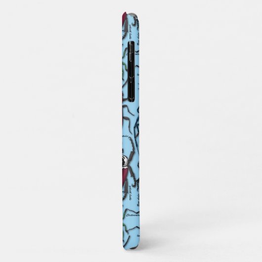 Käfer auf blau Case-Mate iPhone hülle (Hinten/Links)