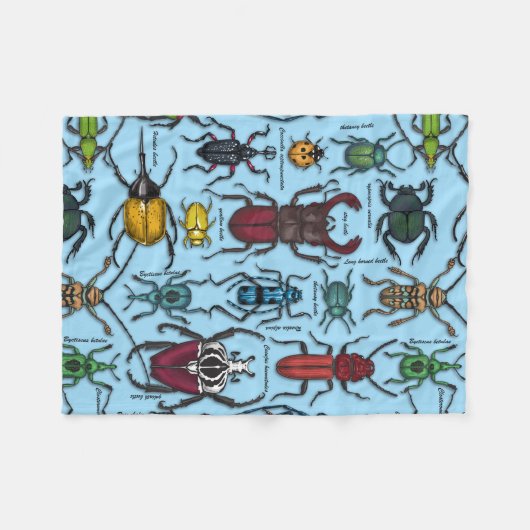 Käfer auf blau fleecedecke (Vorderseite (Horizontal))