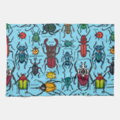 Käfer auf blau geschirrtuch (Horizontal)