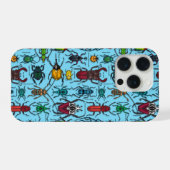 Käfer auf blau iPhone hülle (Rückseite (Horizontal))