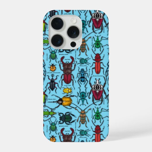 Käfer auf blau iPhone hülle (Rückseite)