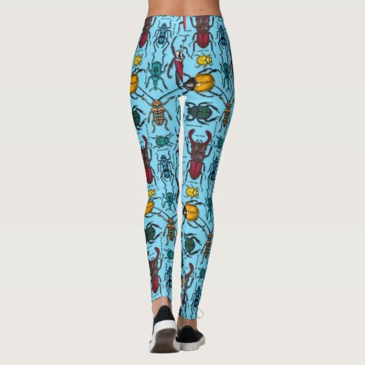 Käfer auf blau leggings (Rückseite)