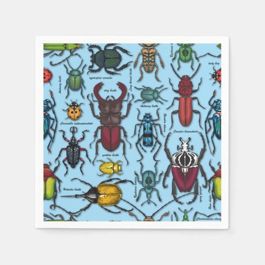 Käfer auf blau serviette (Vorderseite)