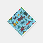 Käfer auf blau serviette (Ecke)