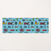 Käfer auf blau yogamatte (Vorderseite (Horizontal))