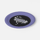 Käfer | Auf dem Beetlesaflogo eingepackter Sandwur Pappteller (Schrägansicht)