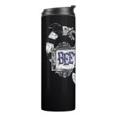 Käfer | Auf dem Beetlesaflogo eingepackter Sandwur Thermosbecher (Nach links gedreht)