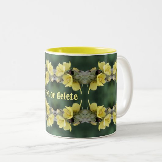Käfer auf Mullein Blume Abstrakt Personalisiert Zweifarbige Tasse (VorderseiteRechts)