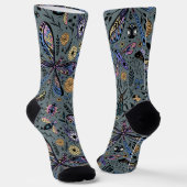 Käfer auf Slater-Grau Socken (Gewinkelt)