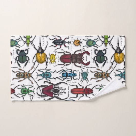 Käfer auf weiß badhandtuch set (Handtuch)