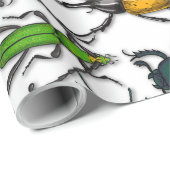 Käfer auf weiß geschenkpapier (Rolleneckpunkt)