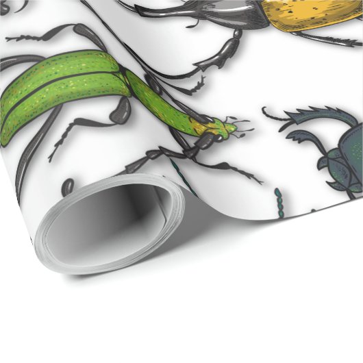 Käfer auf weiß geschenkpapier (Rolleneckpunkt)