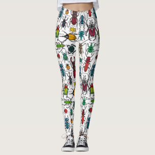 Käfer auf weiß leggings