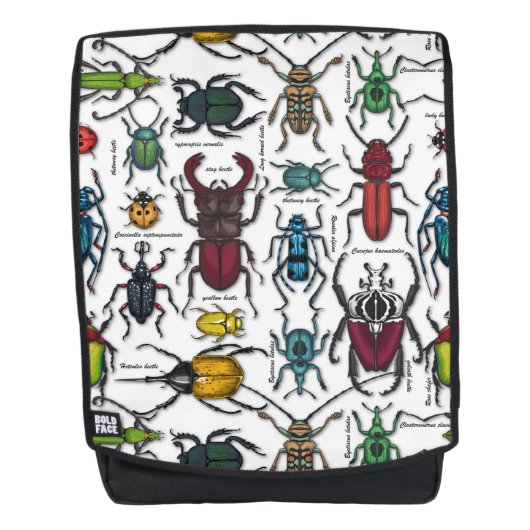 Käfer auf weiß rucksack (Vorderseite)