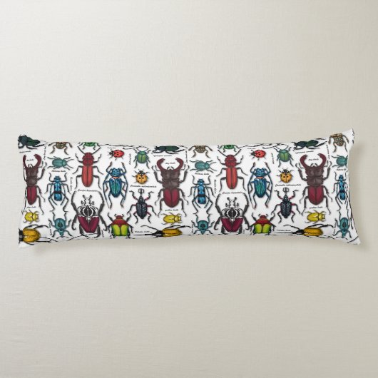 Käfer auf weiß seitenschläferkissen (Rückseite)