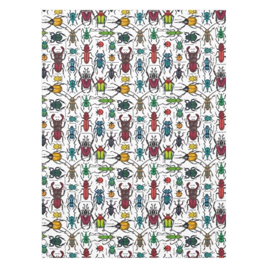 Käfer auf weiß tischdecke (Vorderseite)