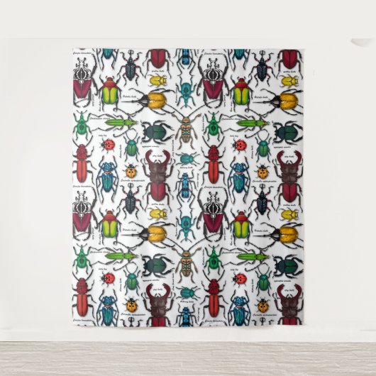 Käfer auf weiß wandteppich (Vorderseite)