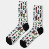 Käfer auf weißem Grund Socken (Linkes Detail)