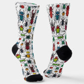 Käfer auf weißem Grund Socken (Gewinkelt)