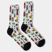 Käfer auf weißem Grund Socken (Rechts)
