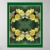 Käfer auf Wild-Mullein-Blume Abstrakt Poster (Vorne)