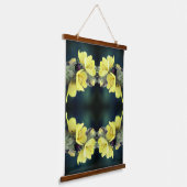 Käfer auf Wild-Mullein-Blume Abstrakt Wandteppich Mit Holzrahmen (Gewinkelt)