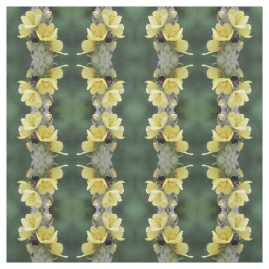 Käfer auf Wild-Mullein-Blume Stoff (Muster)