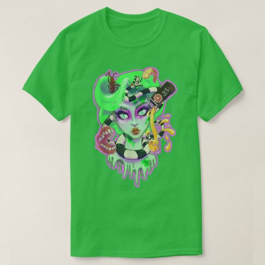 Käfer-Babe-Saft Halloween-Gespenst ghoul Spooky 17 T-Shirt (Design vorne)
