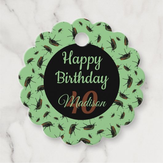 Käfer-Bug-Geschenk / Gefallen-Tag - Personalisiert Geschenkanhänger (Vorderseite)
