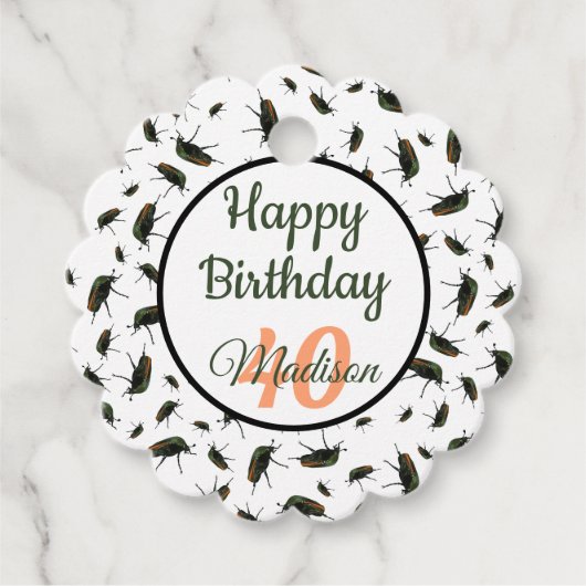 Käfer-Bug-Geschenk / Gefallen-Tag - Personalisiert Geschenkanhänger (Vorderseite)