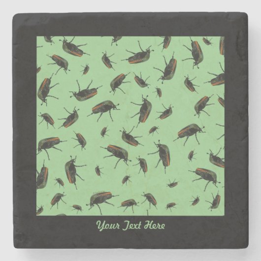 Käfer-Bug-Stone-Untersetzer Steinuntersetzer (Vorderseite)