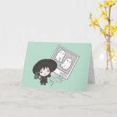 Käfer | Chibi Lydia Ghost Fotografie Karte (Gelbe Blume)