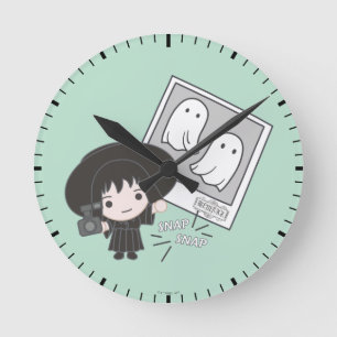 Käfer   Chibi Lydia Ghost Fotografie Runde Wanduhr