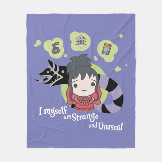 Käfer | Chibi Lydia "Seltsam und ungewöhnlich" Fleecedecke (Vorderseite)