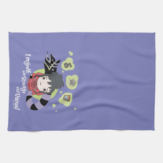 Käfer | Chibi Lydia "Seltsam und ungewöhnlich" Geschirrtuch (Horizontal)